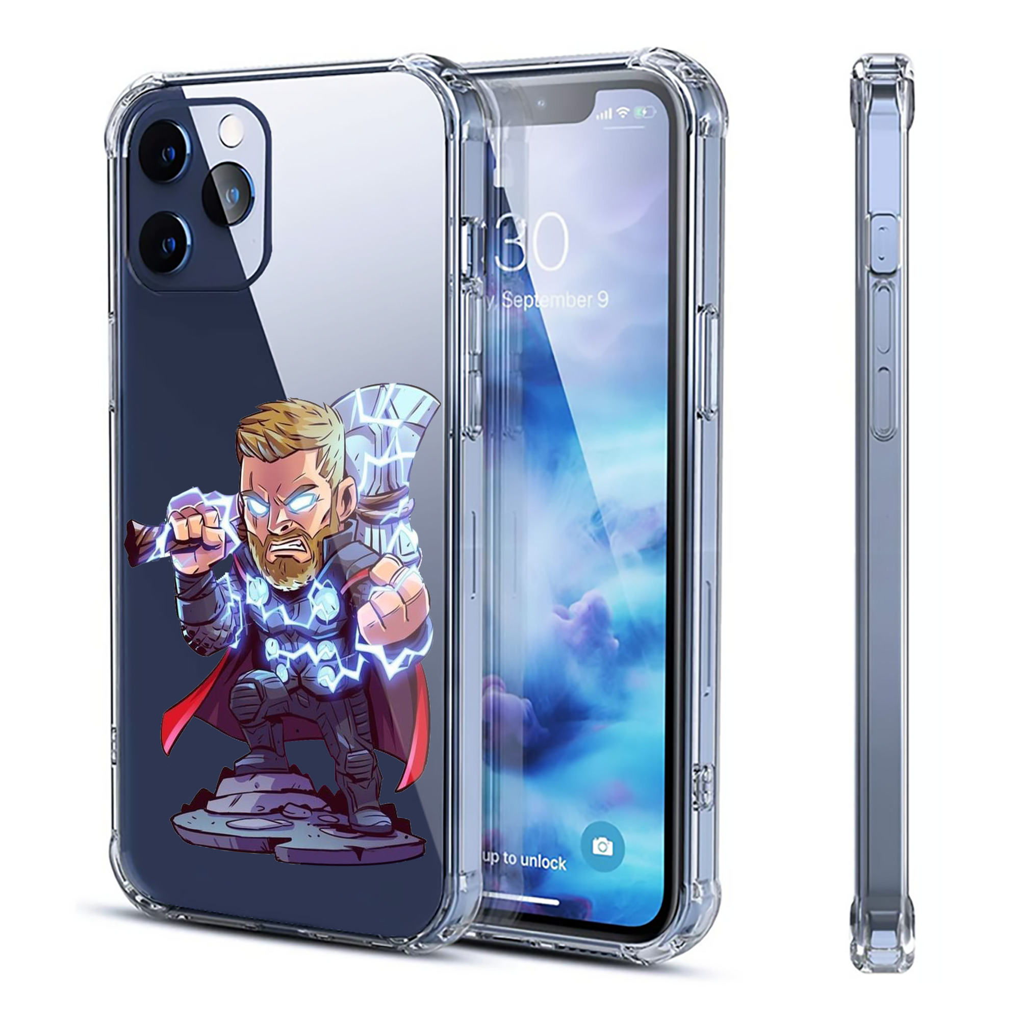 （画像用） アベンジャーズ The Avengers 【iPhone 12シリーズ対応】透明スマホケース（クリアソフトケース）